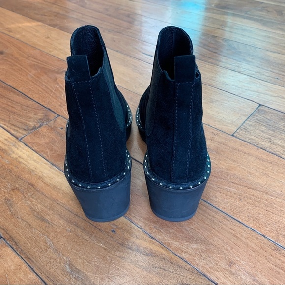 Cecelia New York Gemma Slip On Wedge Bootie in Black Suede 6 - Picture 7 of 10